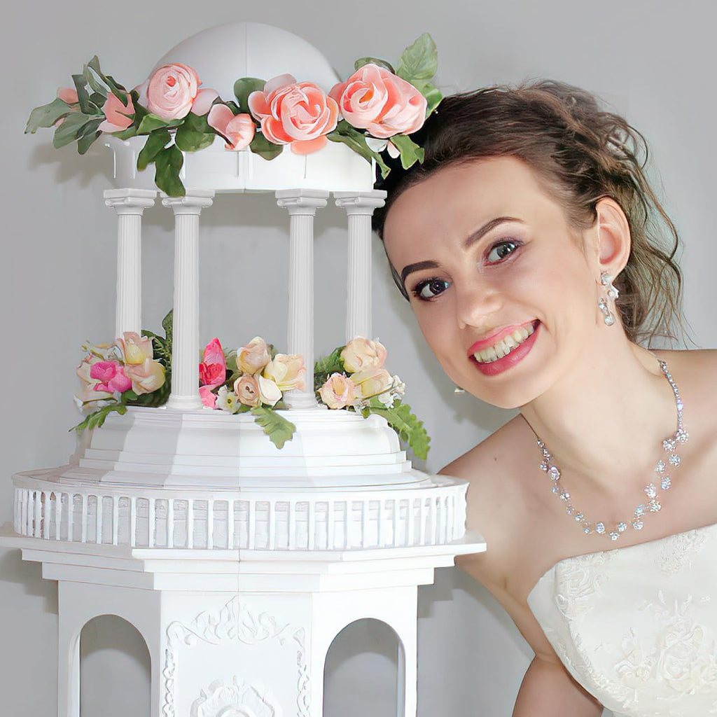 VOSAREA 8pcs 7-Inch Roman Column Cake Pillars Set for Wedding and Birthday Cakes - Plastic Tiered Cake Stand Supports Elegant Decoration Accessories