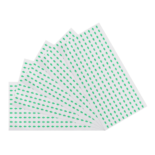 MECCANIXITY Round Arrow Shape Stickers Labels Color Coded 0.4Inch Green Clear for Maps, Reports, Special Projects 210 Count Pack of 5