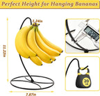 CAPHONT 2 Pack Banana Holder Stand Black Detachable Banana Stand Metal 2pcs