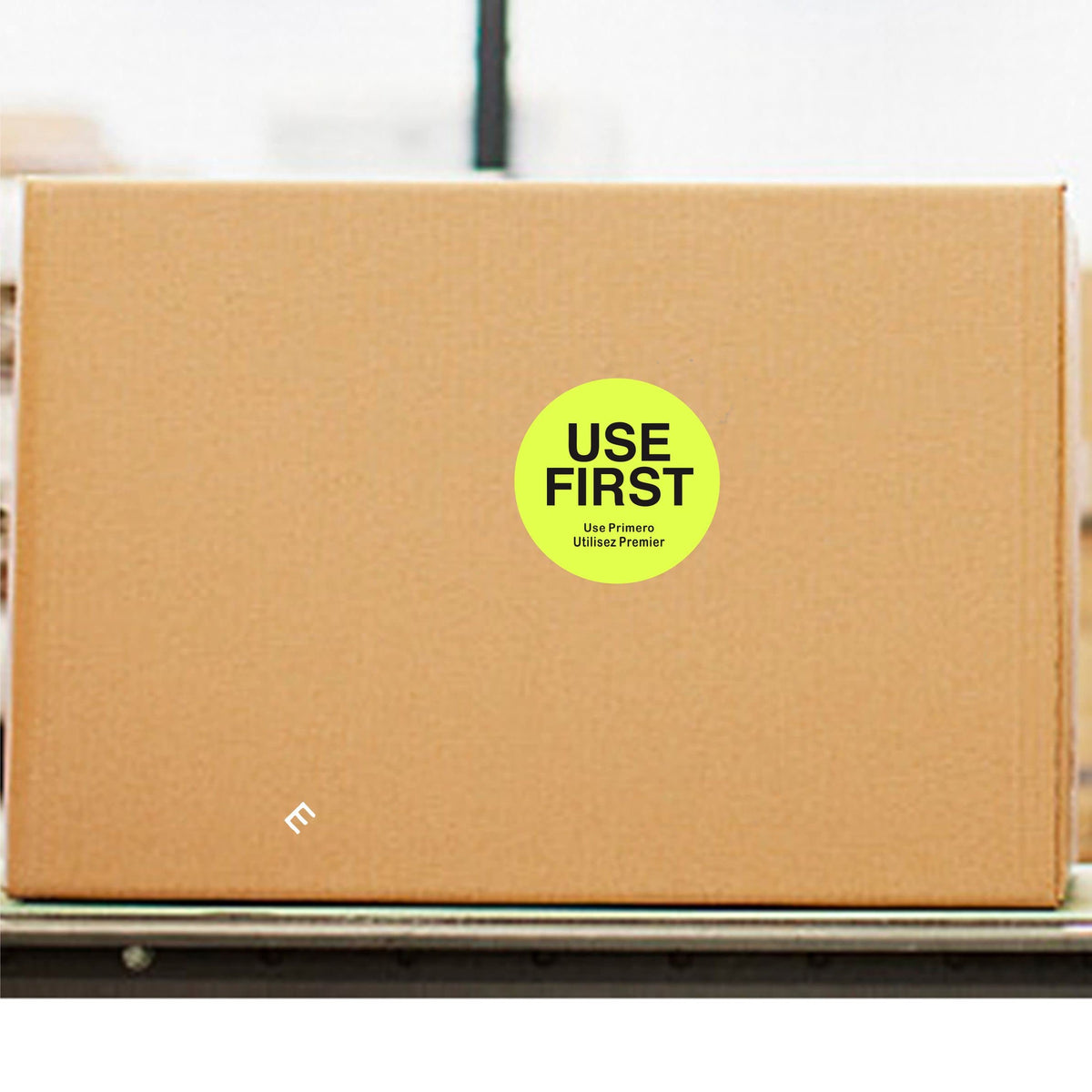 Hybsk Fluorescence USE First Stickers Restaurant Food Service FIFO Label 1.5 Inch Total 500 Labels Per Roll (Fluorescence Yellow) Fluorescence Yellow