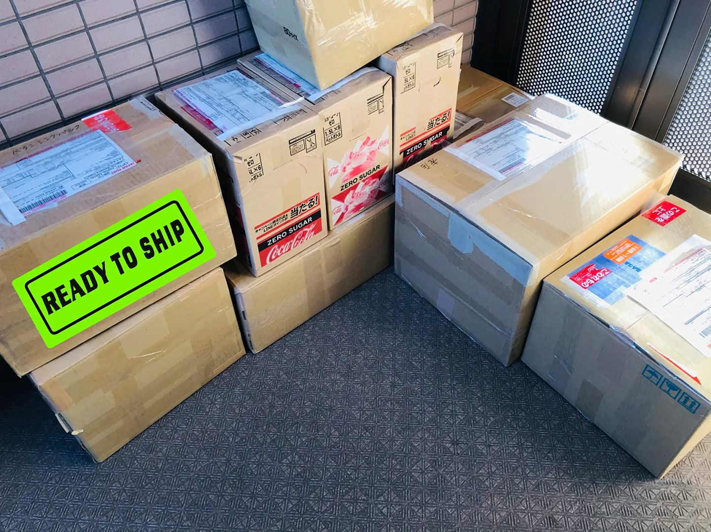 Ready to Ship Green Fluorescent Shipping Label Stickers for Packing Mailing,1x2Inches,500Pcs.