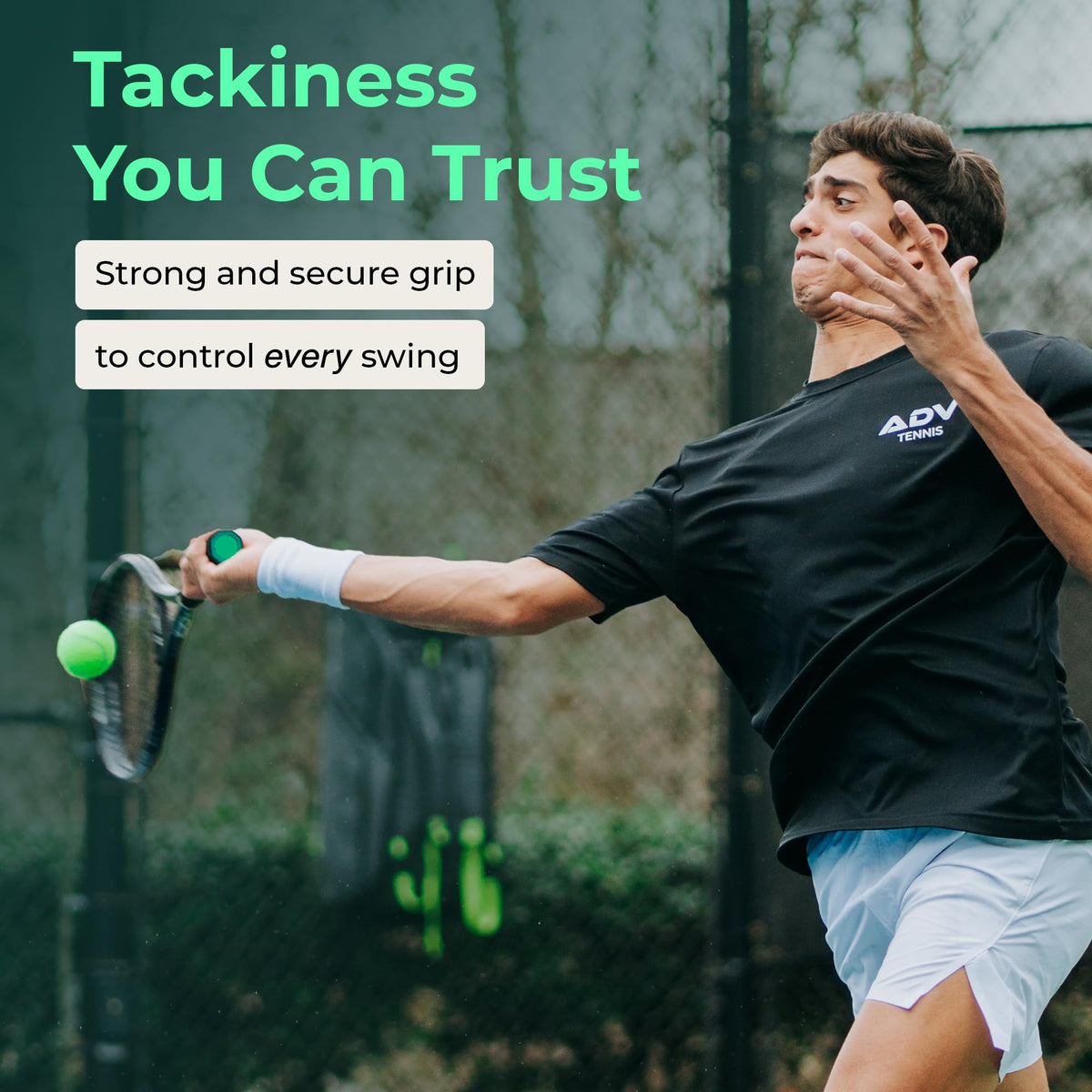 ADV MaxTac Tacky Tennis Overgrip - 3 Pack - Extremely Sticky Non-Slip Tennis Grips Overgrip - Razor-Thin & Easy to Use Pro Tennis Racquet Grip Tape (3-Pack Volt) 3-Pack Volt