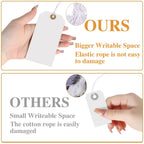 White Tags with String Attached,200 Pcs Large Marking Tags Paper White 200