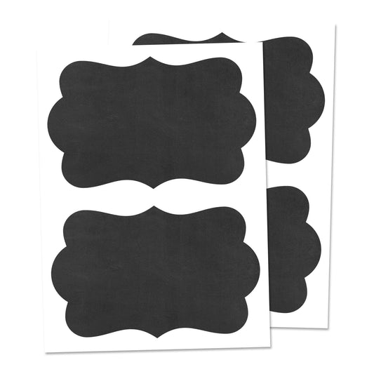 50-Pack, Chalkboard Labels Stickers, Erasable and Reusable - Cloud Design, 6" x 4" 6" x 4"