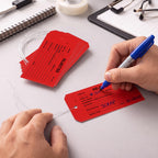 200 Pack Red Rejected Tags with Wire Product Inspection Tags
