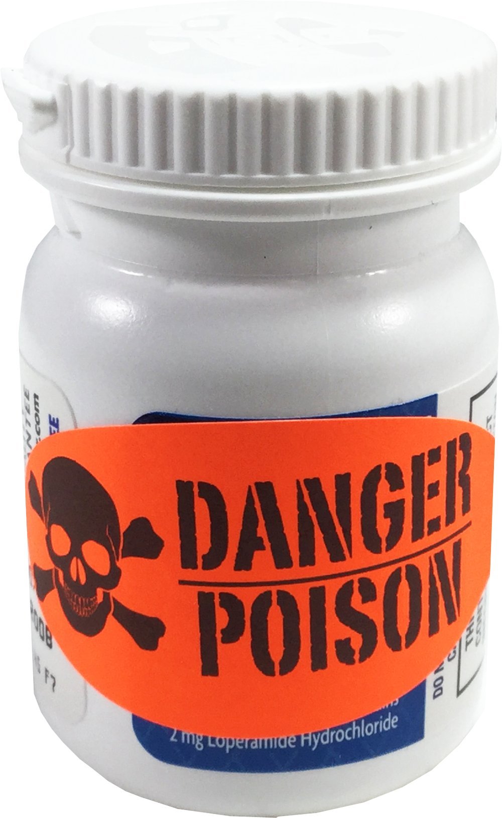 Danger Poison Labels Fluorescent Red 1 x 2 Inch Oval 500 Total Stickers