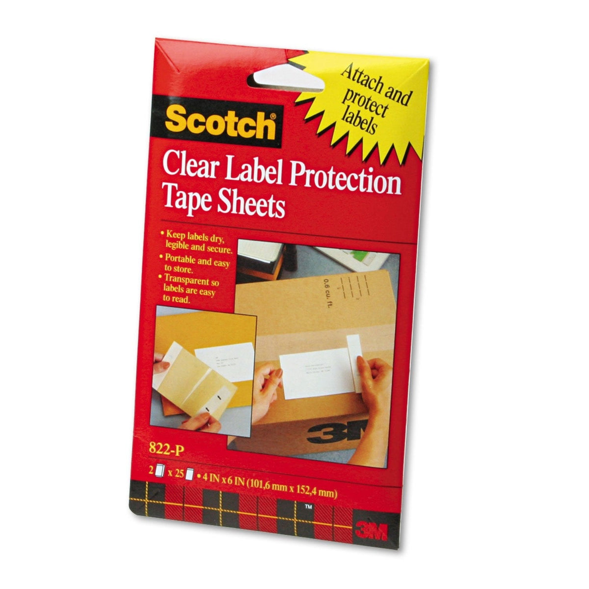 MMM822P - ScotchPad Label Protection Tape Sheets