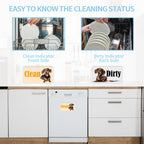 Dachshund Dishwasher Clean Dirty Magnet, Double-Sided