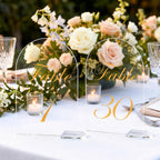 Arch Wedding Table Numbers 1-30 with Stands, 6"×4"Gold Table Numbers