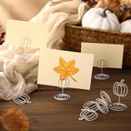 Rtteri 30 Pcs White Pumpkin Picture Holders 2 Inch Fall Table Number