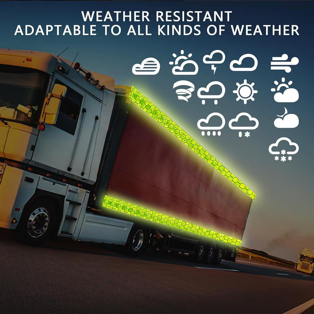 SWRT Reflective Tape 2 Inch x 30 Feet DOT-C2 Shining Star Fade Resistant Green Reflective Outdoor Waterproof Strong Adhesive Safety Warning Reflector Conspicuity Tape for Trailer Trucks Bike 1