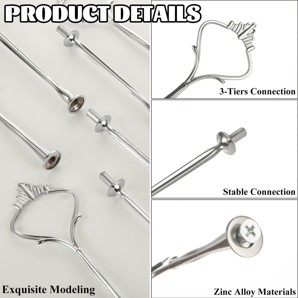 QTLCOHD 15 Set 3 Tiered Tray Hardware Kit, Zinc-Alloy Heavy Duty