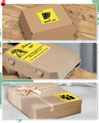 3"x3" Square Thermal Labels Stickers, Yellow, 500 Sheets/Roll