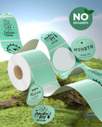 2" Green Circle Thermal Stickers 750 Labels/Roll+2" Round Thermal Labels 750 Labels/Roll