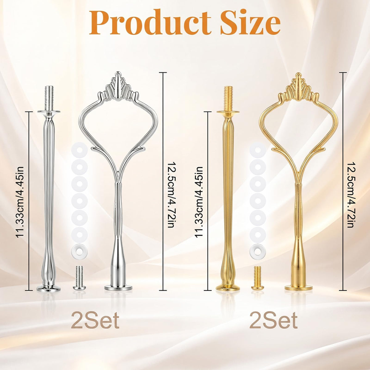Tiered Tray Hardware Kit 4 Sets 2 Tier Cake Stand Hardware