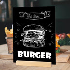8x10 Inch Black Acrylic Sign with Holder- 6 Pack Blank Black Acrylic Sheets and Wood Stands, DIY Blank Signs for Wedding Party Reception (6 Pack 8 x10 Inch) 8 x10 Inch (6 pack)
