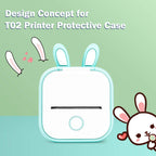 Memoking T02 White Thermal Paper and T02 Protective Case