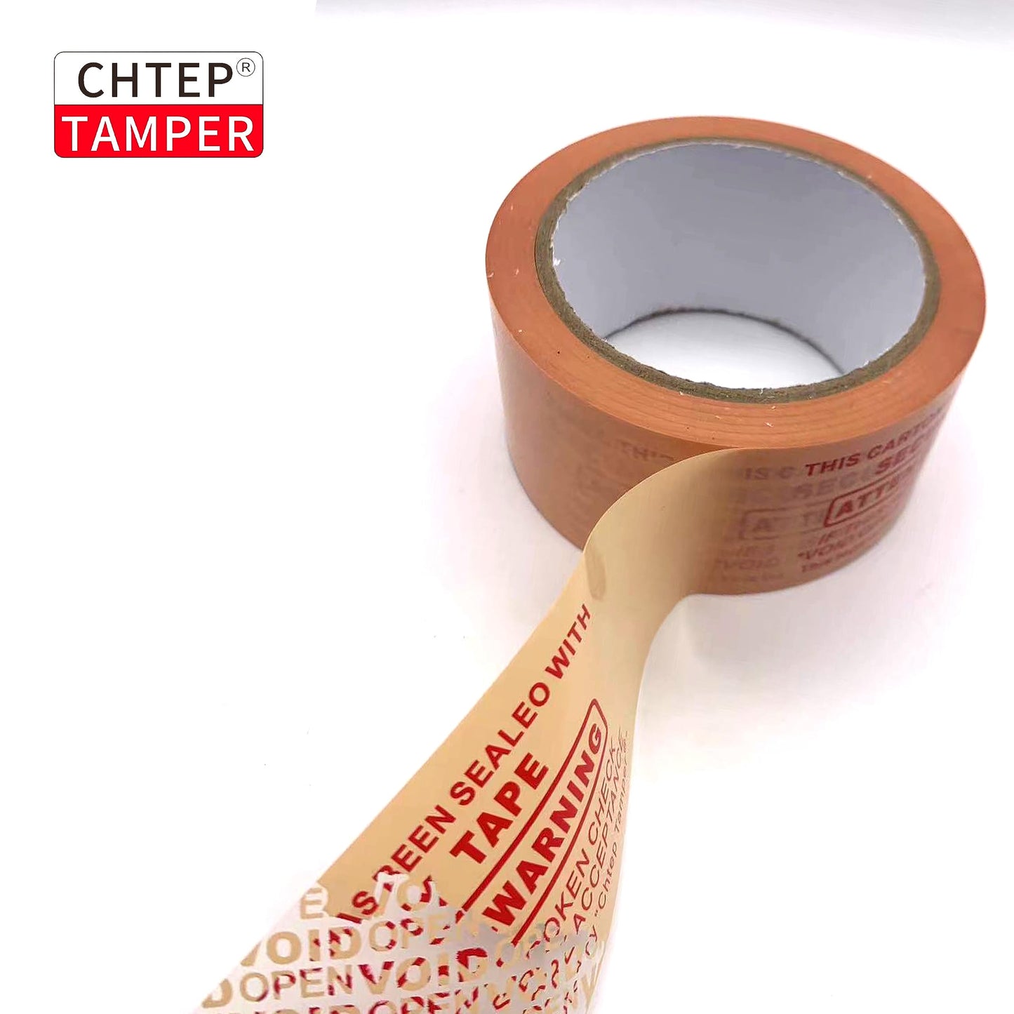 ChtepTamper 54.7Y 2inch 1 Rolls 100% Total Transfer Tamper Evident Tape Security Seal for Safe Shipping 2 inches Wide