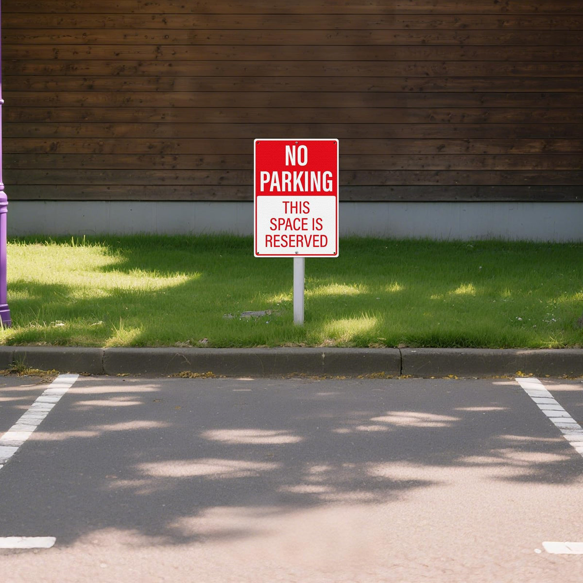 2 Pack No Parking This Space Is Reserved Sign 10 × 14 Inches