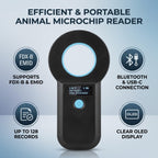 Pet Microchip Scanner Dual Frequency OLED 128 Records