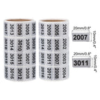 MECCANIXITY 2001 to 3000, 3001 to 4000 Consecutive Number Stickers Inventory Label Black Numbers for Office Warehouse Numbering Classification, Total 2000pcs (Pack of 2)