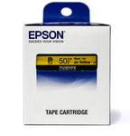 Epson LABELWORKS 250BYPX Label Tape - Black on Yellow - 2" (50mm), 26.2ft