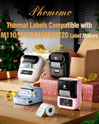 Phomemo Colorful Thermal Labels, 230 Labels/Roll, 1.57"x1.18"(40x30mm) 1.57" x 1.18" Green on Clear