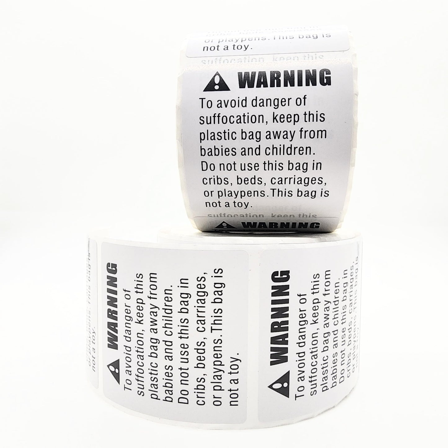 1000 Labels 2 x 2 Suffocation Warning Labels Choking Hazard Self Adhesive FBA Approved Labels Stickers (2 Rolls of 500)