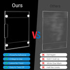 24 Pack Acrylic Sign Holder 8.5 x 11 Wall Mount, Vertical & Horizontal Use, Wall Sign Holders Memo Document Menu Holder for Office Store Restaurants Wedding Party Decoration, No Drilling 24 Pack