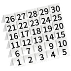 30 Packs Restaurant Table Numbers, Double Side Acrylic Table Tent Numbers for Restaurant Cafes Banquets - White 3.4 x 2.2 x 2.9 inches