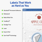 Avery Outdoor Waterproof Rectangle Labels with Sure Feed Technology, 5" x 7", White Film, Compatible with Laser Printers, 50 Labels Total, Great for Product Branding, Packaging, and More