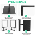 Tabletop Metal Sign Holder, 8.5"x11" Stainless Steel Double Sided T Shape Menu Display Stand for Office Store Restaurant Hotels 8.5"x11"