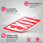 ASSURED SIGNS Exit Sign Stickers, Glow in the Dark, 10" x 7", 12 Pack