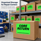 500 Core Return OSHA Receiving Labels – 3"x5" Rectangle Warehouse Labels
