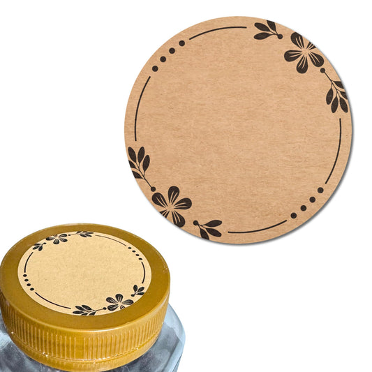 300 Pieces, 2 inch - Canning Labels for Mason Jars, Brown Kraft Jar Stickers to Write On 300 Pieces