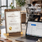 PPH-Sisy 4 Pack Acrylic Sign Holders 4x6 with Wood Base, Tabletop Display Sign Stand for Menu Flyer Poster, Clear Acrylic Paper Frame for Restaurant Coffee Shop Hotel Office Exhibition 4x6-4 Pack