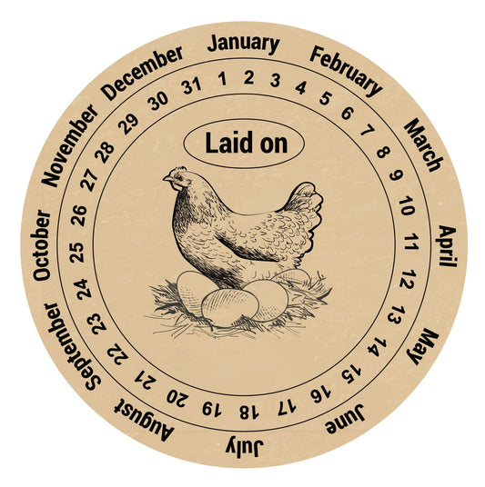 Laid on Date Fresh Egg Sticker,2inch 300pcs Laid on Fresh Egg Sticker Brown