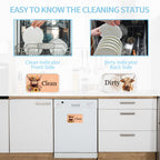 Highland Cow Dishwasher Clean Dirty Magnet, Double-Sided Highland Cow