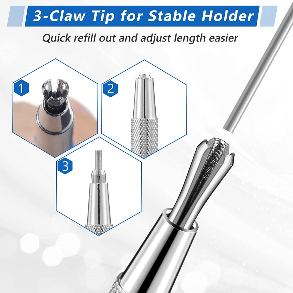 Hiboom 2PCS Welders Pencil with 24 Pcs Silver Round Refills 2