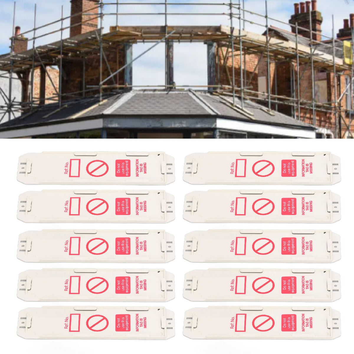 Scaffold Safety Inspection Tag Do Not Use Tag 10Pcs Scaffold Status Holder for Construction Maintenance