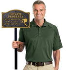 Private Property Video Surveillance Solid Cast Metal Sign