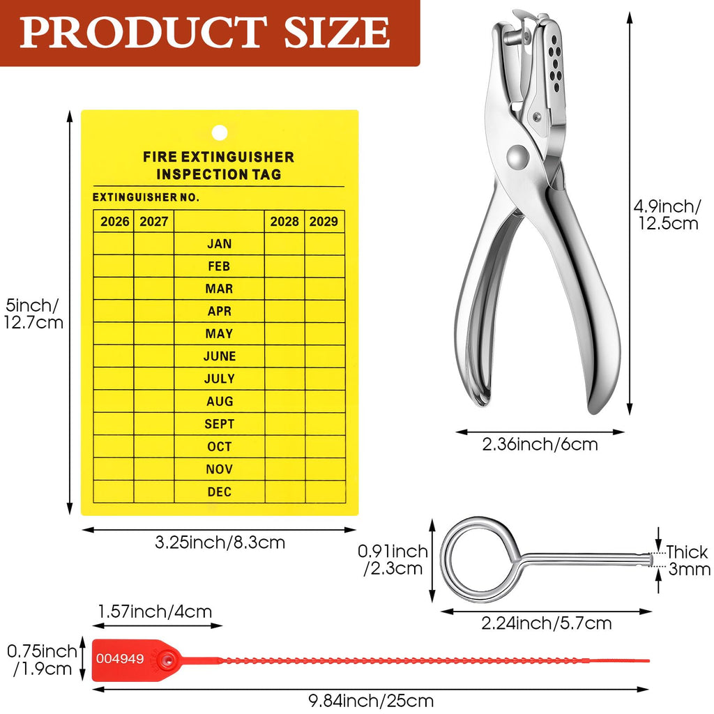 Chunful 151 Pieces Fire Extinguisher Inspection Tags Set