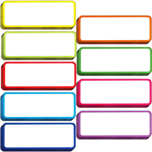 Fainne 81 Pcs Magnetic Dry Erase Labels Reusable Name Tag Label Flexible Label Stickers for Whiteboards Refrigerator and Crafts (9 Colors)
