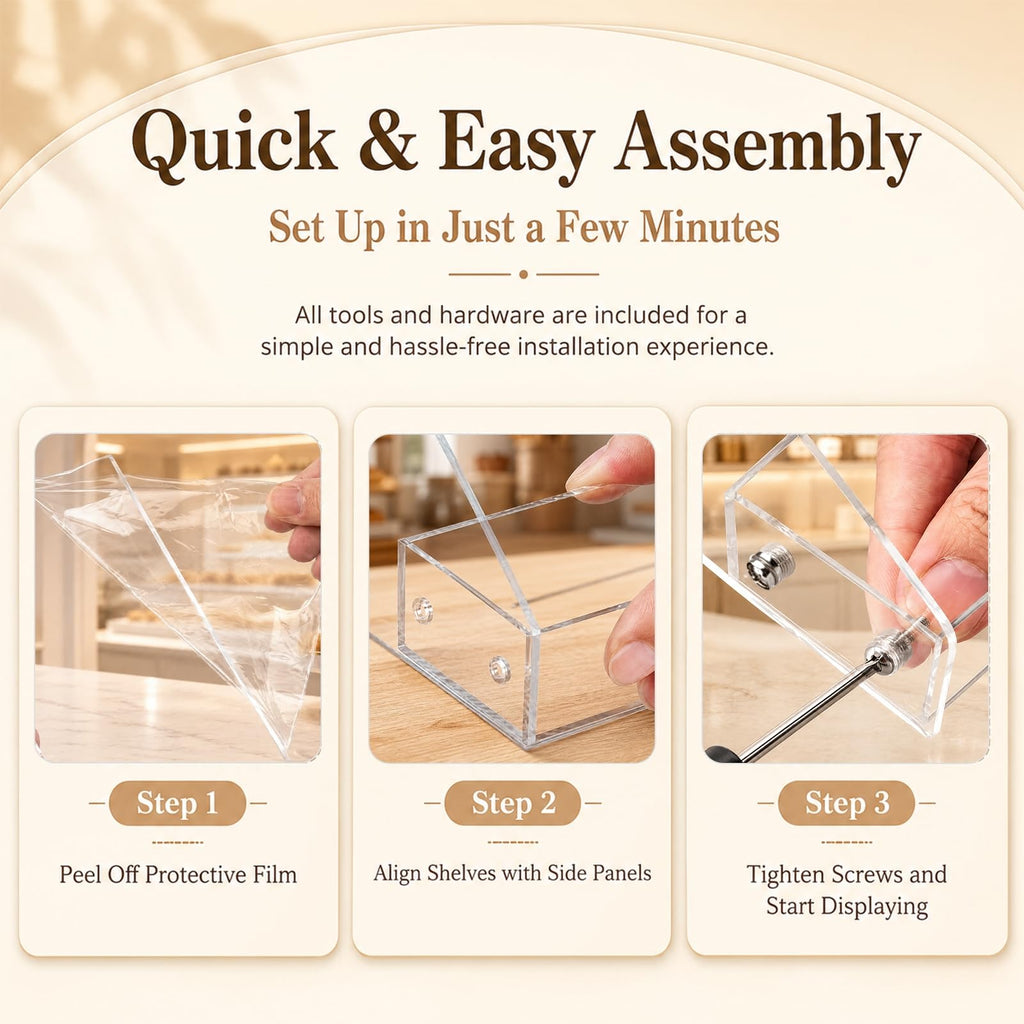 2Pcs 6-Tier Acrylic Cookie Display Stand, Clear Tiered Tiered Dessert Stand 2pcs