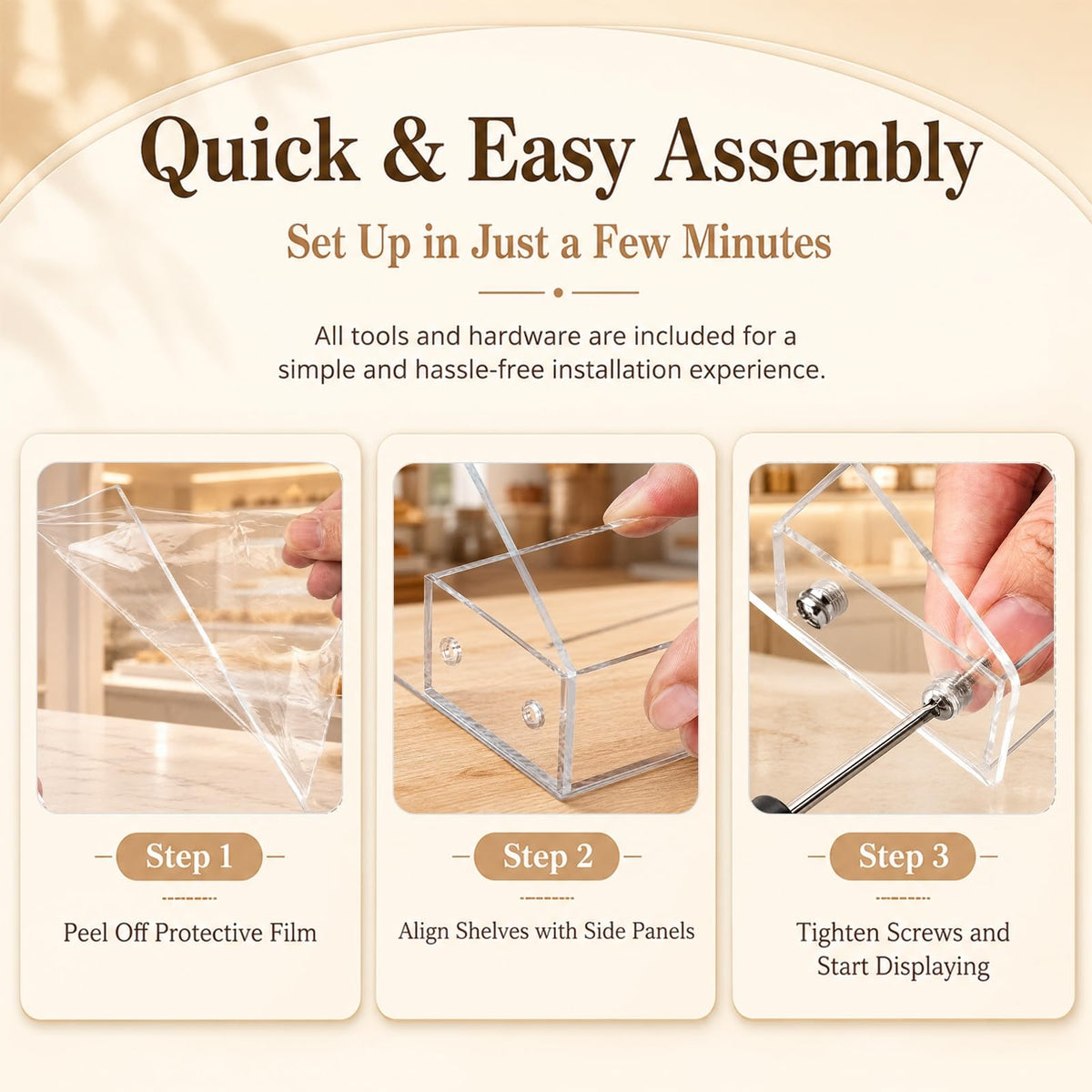 2Pcs 6-Tier Acrylic Cookie Display Stand, Clear Tiered Tiered Dessert Stand 2pcs