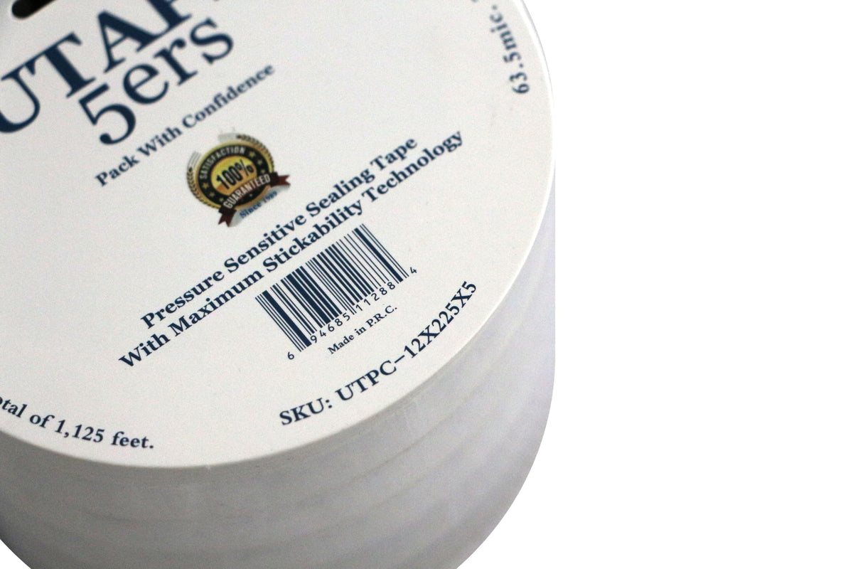 Singles Heavy Duty Clear Tape 1/2 Inch x 75 Yards Long, Packing Shipping Tape Refills Available Packaging Tape for Moving Boxes & Moving Supplies, Clear Office Use Sealing Tape 5 Roll 1/2" x 225'