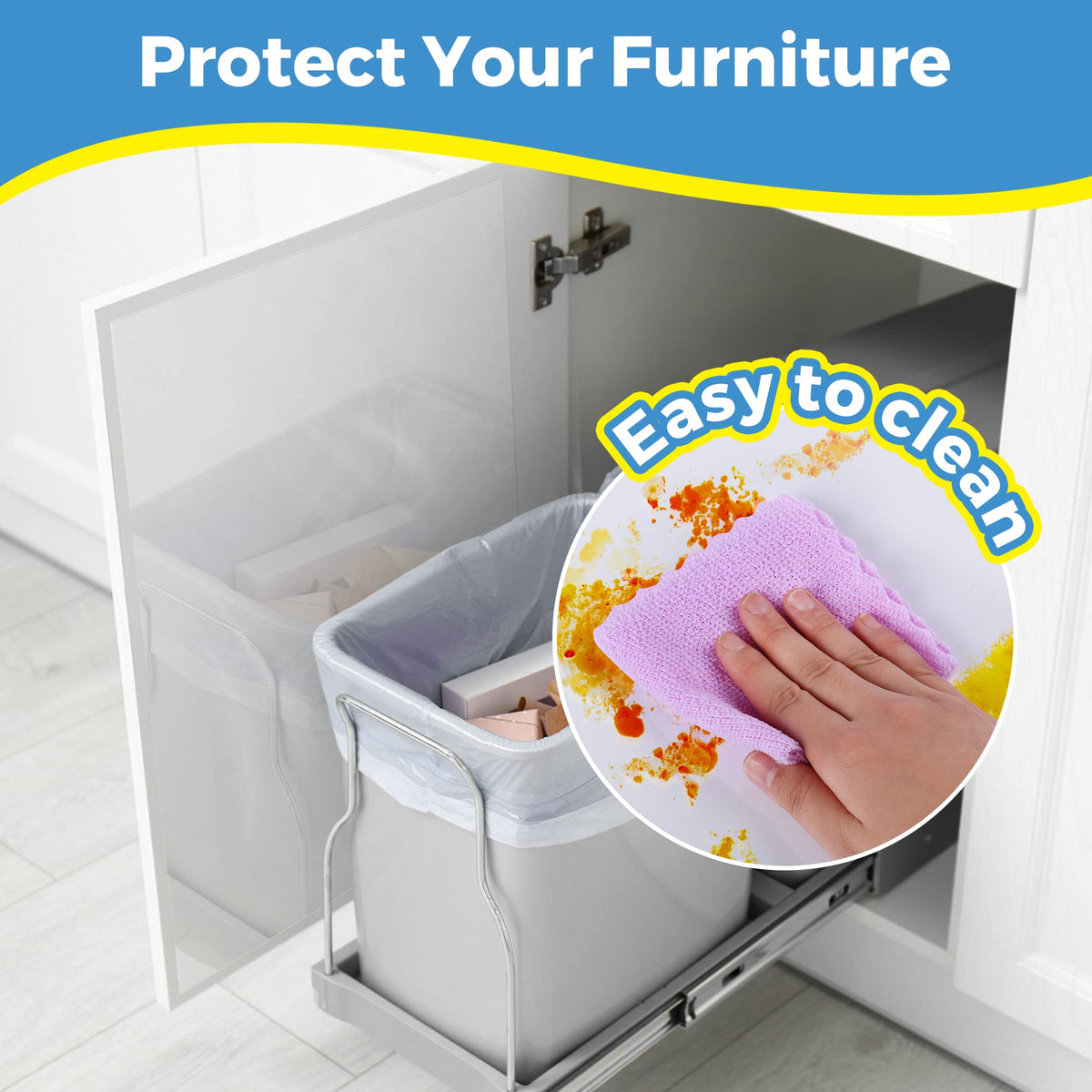 Electrostatic Wall Protective Film, Clear Protector Removable Contact Paper, Transparent Static Cling, Plastic Wall Protector from Trash Can, Chair Back, Furniture, Door 9.84ft 15.7inx9.84ft