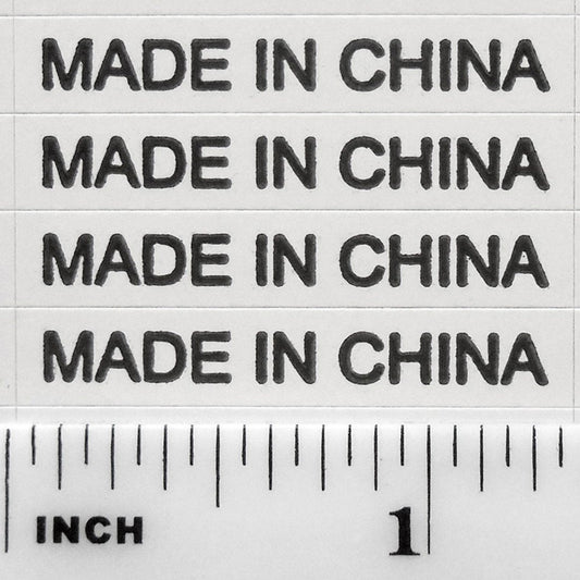 1,000+ Made in China Stickers White Rectangle Self Adhesive Kiss Cut Labels by IntelGifts. Show Country of Origin on China Imported Products White C