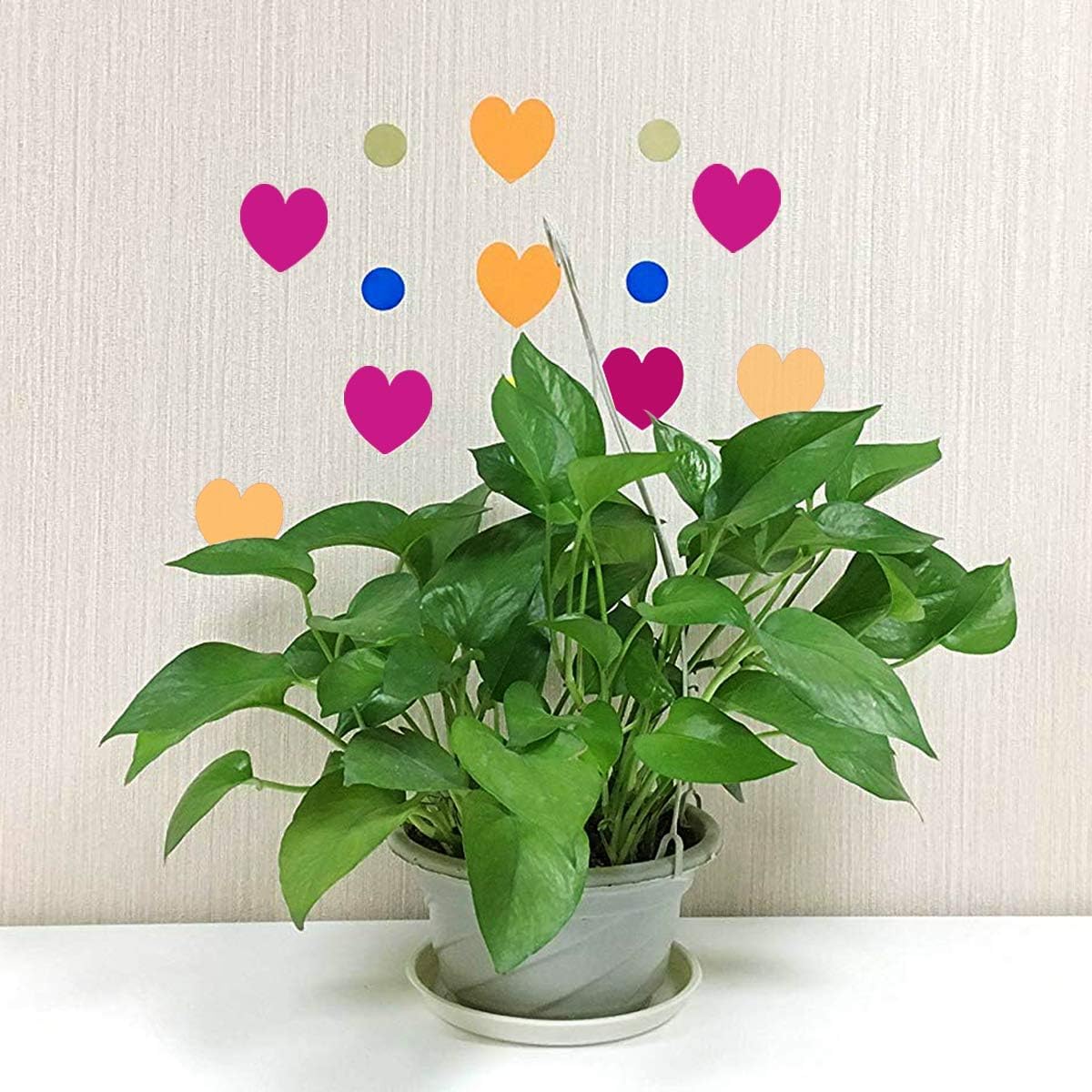 Happy Mother's Day Stickers, 2 Inch Fluorescent Pink Heart Shaped Stickers – 500 Per Roll Adhesive Labels for Gift Wrapping, Envelope Sealing & Decor