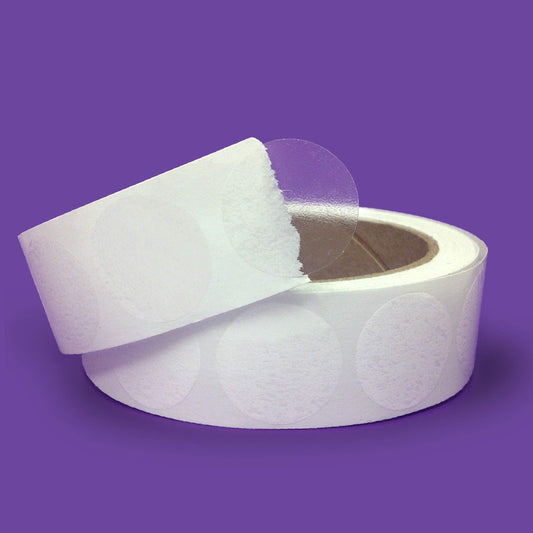 NextDayLabels - Super Gloss Clear Retail Package/Envelope Seals Stickers, 1" Inch Round Circle Wafer Seal Labels 1,000 Per Roll
